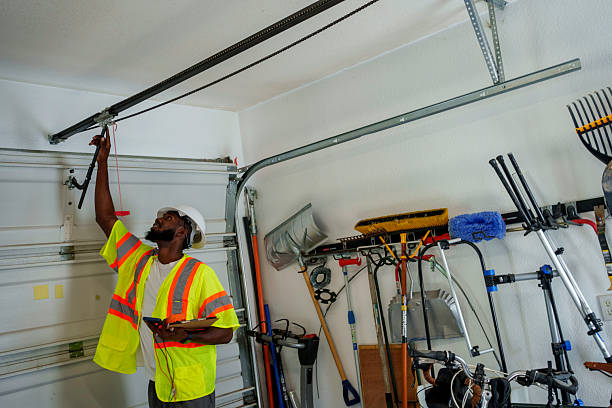 Professional Garage Door Panel Replacement technician working in Taylorville, IL